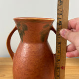 ROSEVILLE POTTERY 10 1/2" TERRA COTTA WINDSOR #554-10 HANDLED VASE Circa 1931