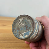 Niloak Art Pottery 1920s Brown Blue Mission Swirl Arts And Crafts Vase 4.5" Tall