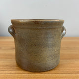 R H Diebbol Salt Glazed Stoneware Crock With Black Hummingbird Floral Motif