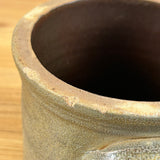 R H Diebbol Salt Glazed Stoneware Crock With Black Hummingbird Floral Motif