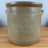 R H Diebbol Salt Glazed Stoneware Large Crock With Flower Basket Motif