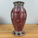Roseville Ferella Dark Rose 1930 Vintage Art Deco Pottery Ceramic Vase 507-9