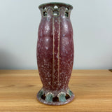 Roseville Ferella Dark Rose 1930 Vintage Art Deco Pottery Ceramic Vase 507-9