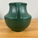 Zanesville Pottery 1920s Arts And Crafts Matte Green Double Handled Vase 827