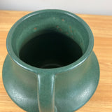Zanesville Pottery 1920s Arts And Crafts Matte Green Double Handled Vase 827
