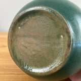 Zanesville Pottery 1920s Arts And Crafts Matte Green Double Handled Vase 827