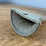 Peters And Reed 1920s Art Deco Pottery Tan Brown Decorated Wall Pocket
