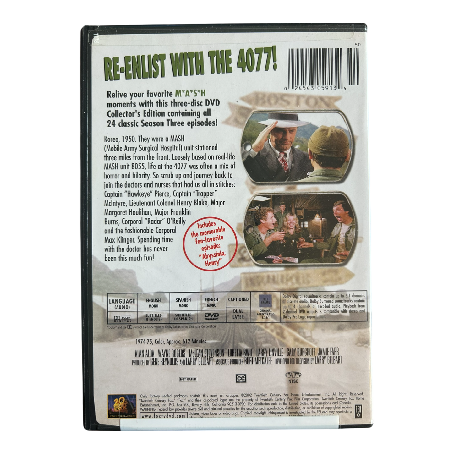 MASH - Season 3 (DVD, 2003, 3-Disc Set) Brand New Sealed