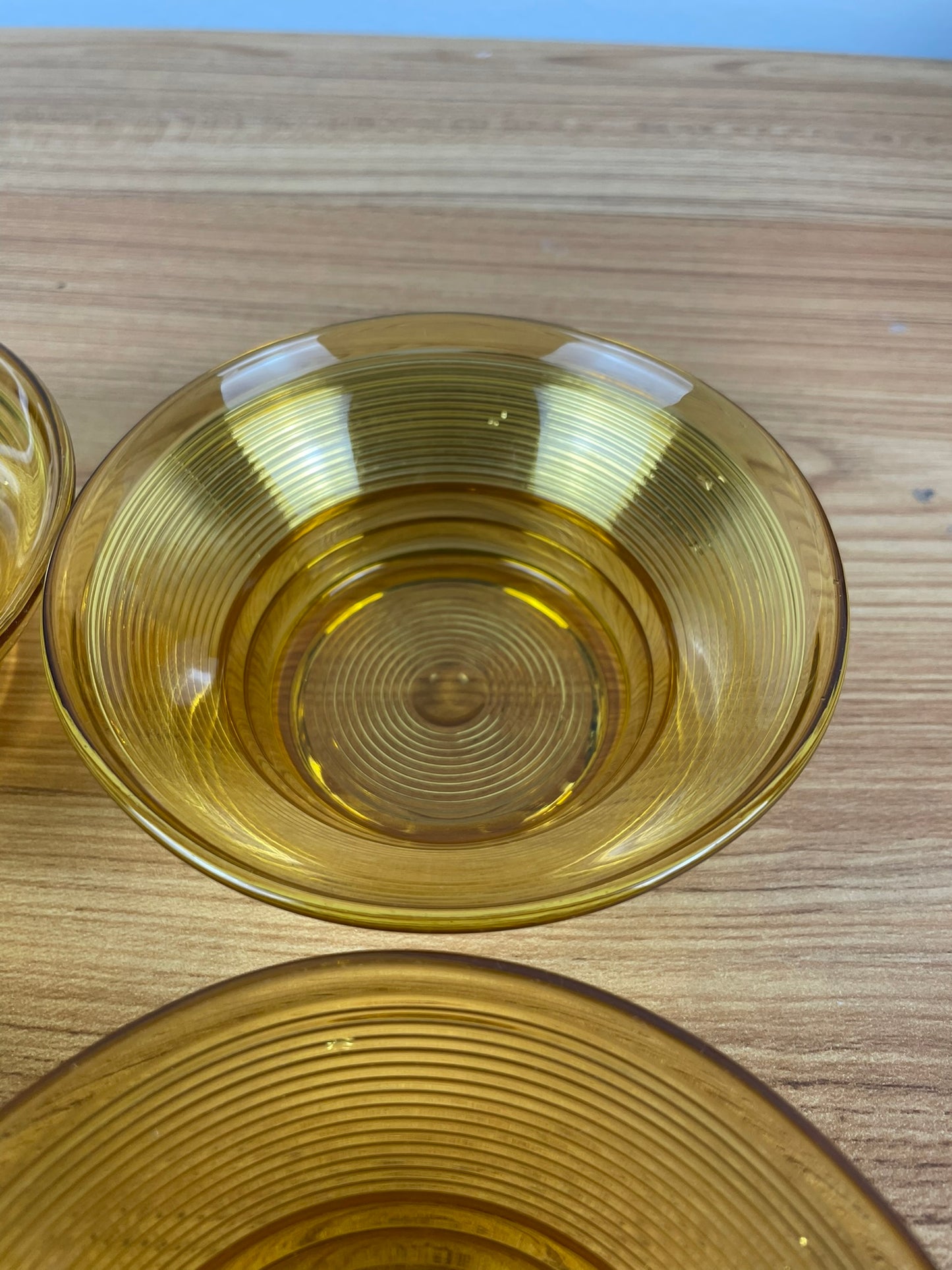 Vintage Indiana Glass Co. Old English Threading Set of 4 Bowls Depression Glass