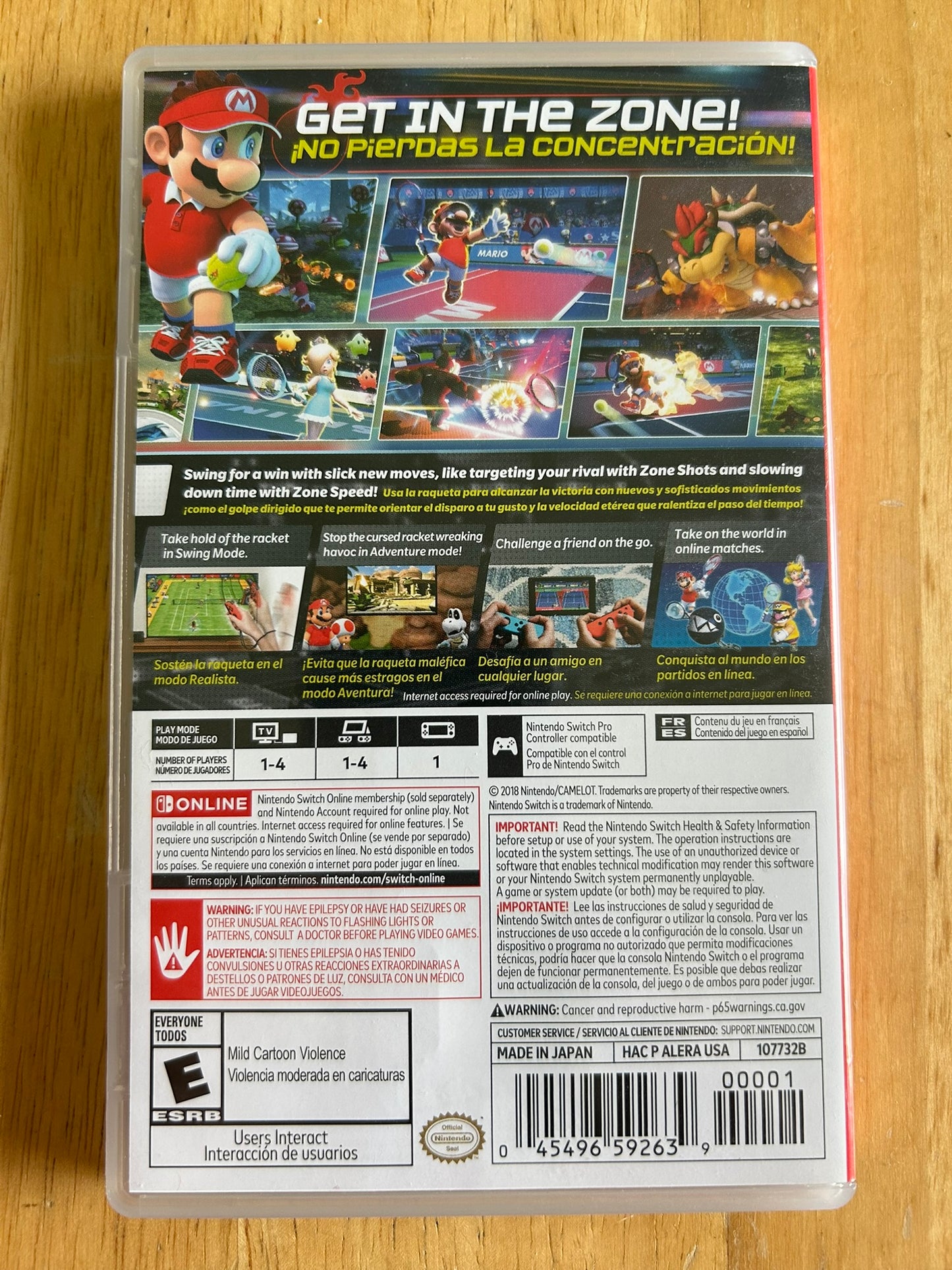 Mario Tennis Aces For Nintendo Switch - With Original Case - Tested & Working !
