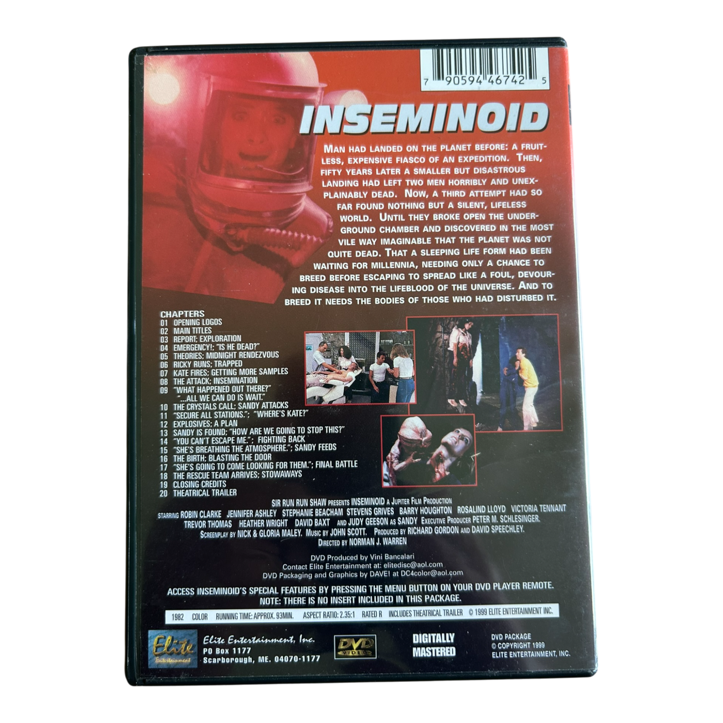 Inseminoid DVD 1982 Horror Planet Norman J. Warren Judy Geeson