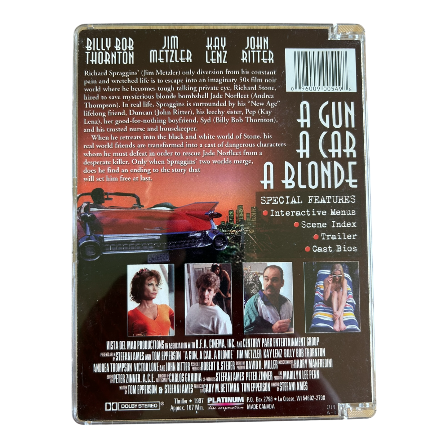 A Gun, a Car, a Blonde (DVD, 1999) John Ritter, Billy Bob Thornton Rare OOP