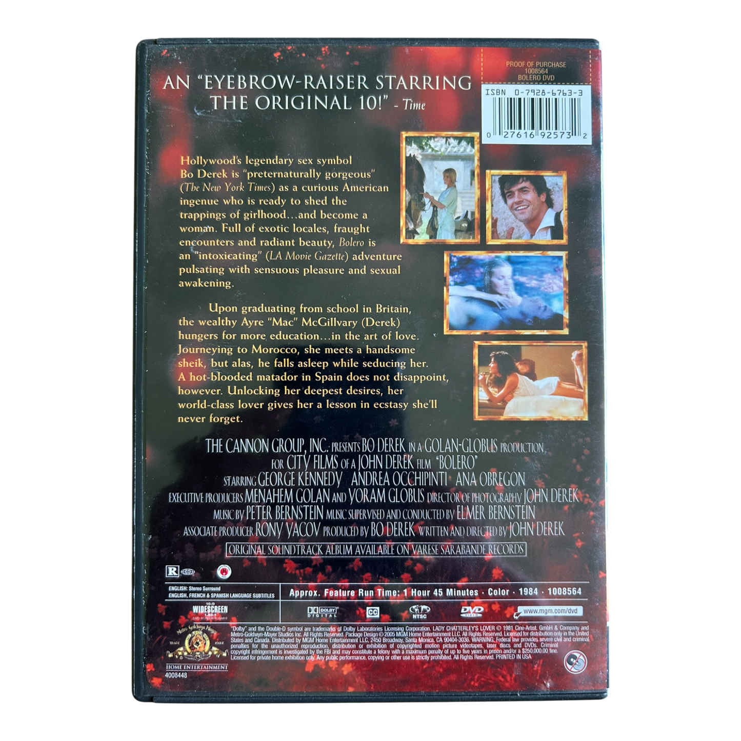 Bolero (DVD, 2005) Bo Derek - George Kennedy - Ana Obregon - John Derek