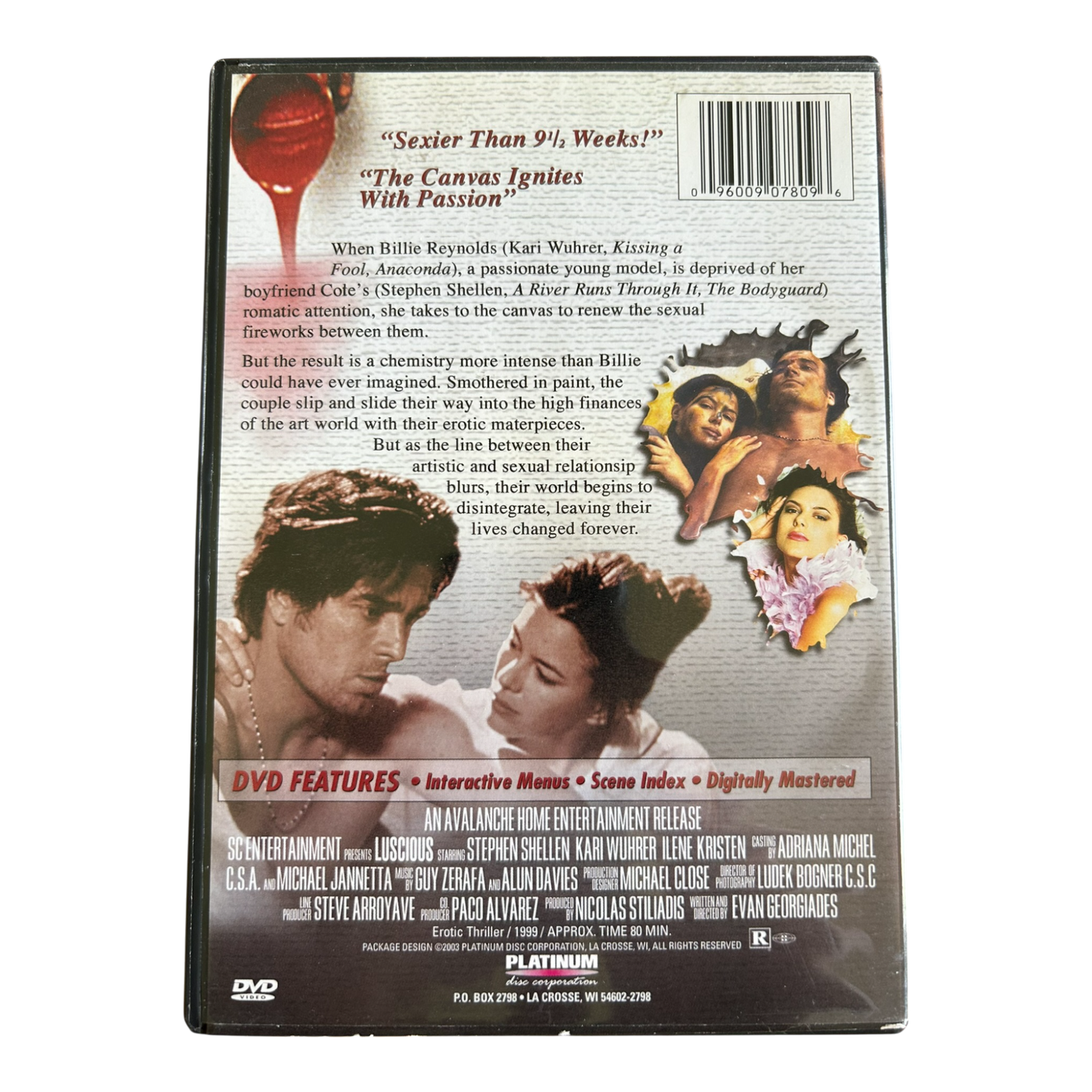 Luscious: The Art of Eroticism (Uncut DVD, 1999) Kari Wuhrer, Ilene Kristen Oop