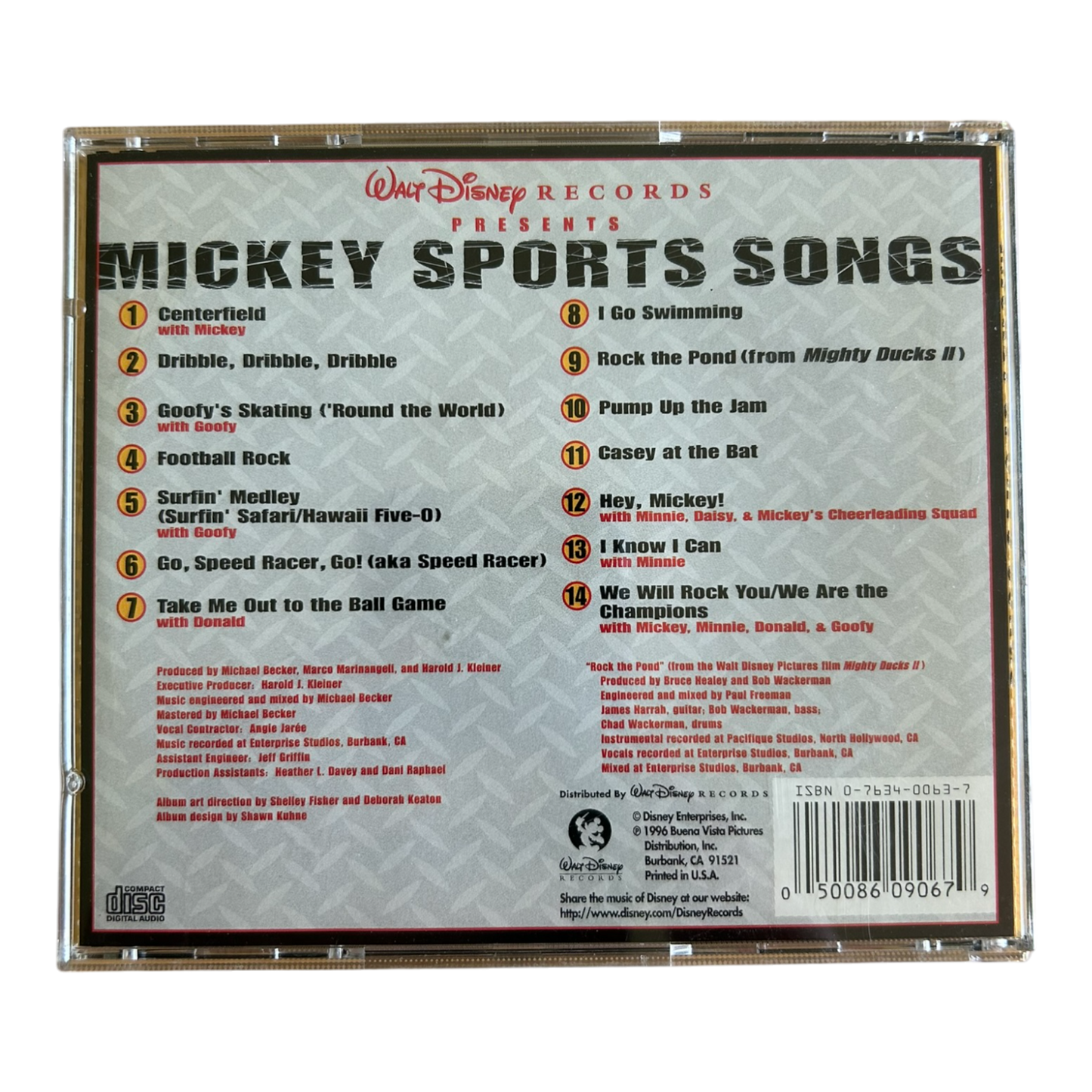Mickey Sports Songs by Disney (CD, Apr-2009, Walt Disney)