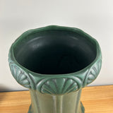 Weller Art Pottery 1910 Arts And Crafts Matte Green Floral Buds 22" Umbrella Stand