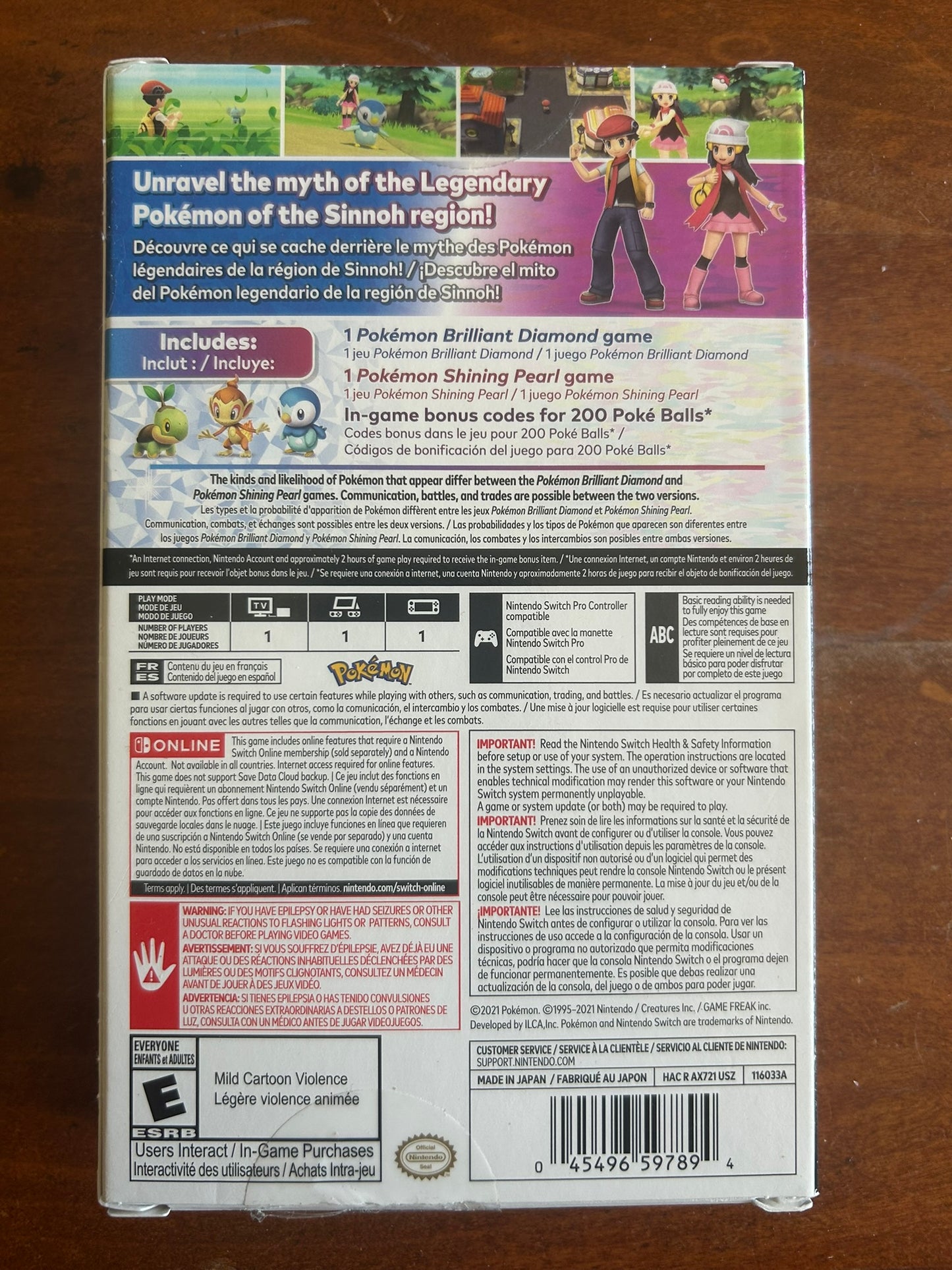 Pokemon Brilliant Diamond & Pokemon Shining Pearl Double Pack - Nintendo Switch