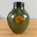 Weller Louwelsa Early 1900s Brown Standard Glaze Floral Experimental Test Vase