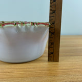 Stevens & Williams Late 19th Century Cased Cranberry Ruffled Rim Art Glass Bowl