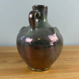 Delft JT&L Joost Thooft Labouchere Art Pottery Iridescent Luster Handled Jug With Prunts