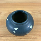 Weller Art Pottery 1934 "Stellar" Dark Blue Black With White Stars Cabinet Vase Hester Pillsbury
