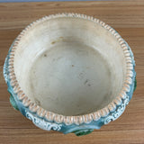 Roseville Art Pottery Cameo II 1920s Green White Planter Bowl Jardiniere