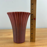 Van Briggle Colorado Art Pottery Red Mulberry Glazed Flared Fluted Body Vase