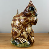 McCoy 1960-1961 Mid Century Modern Art Pottery Chipmunk Cookie Jar USA