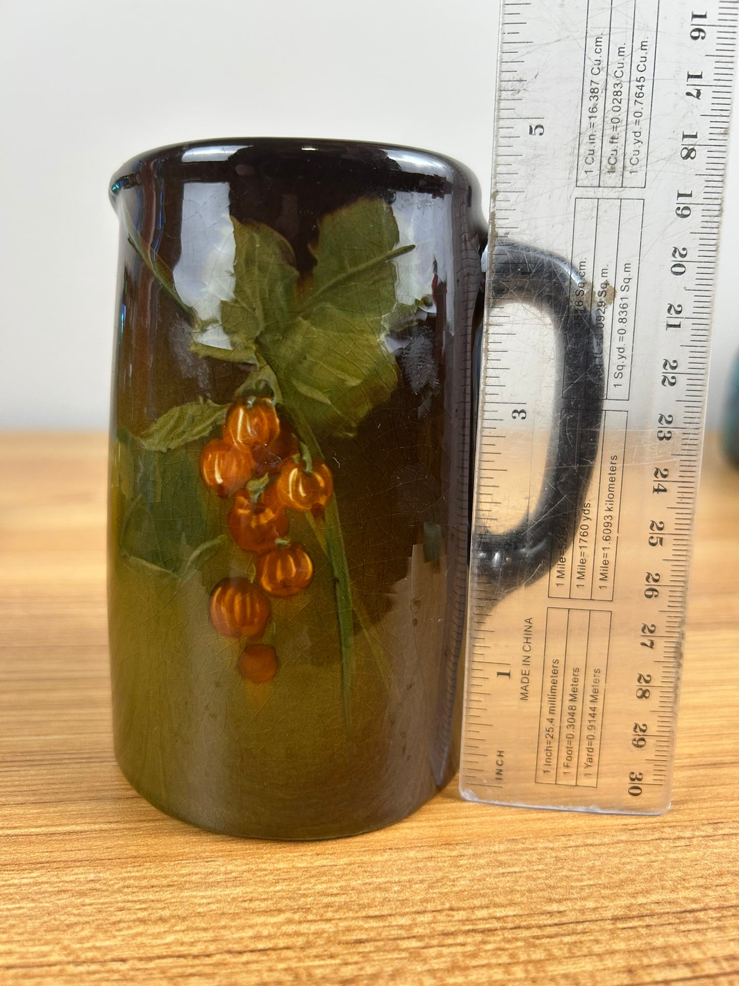 Antique Weller Louwelsa 5” Standard Glaze Art Pottery Flower Pitcher Vase