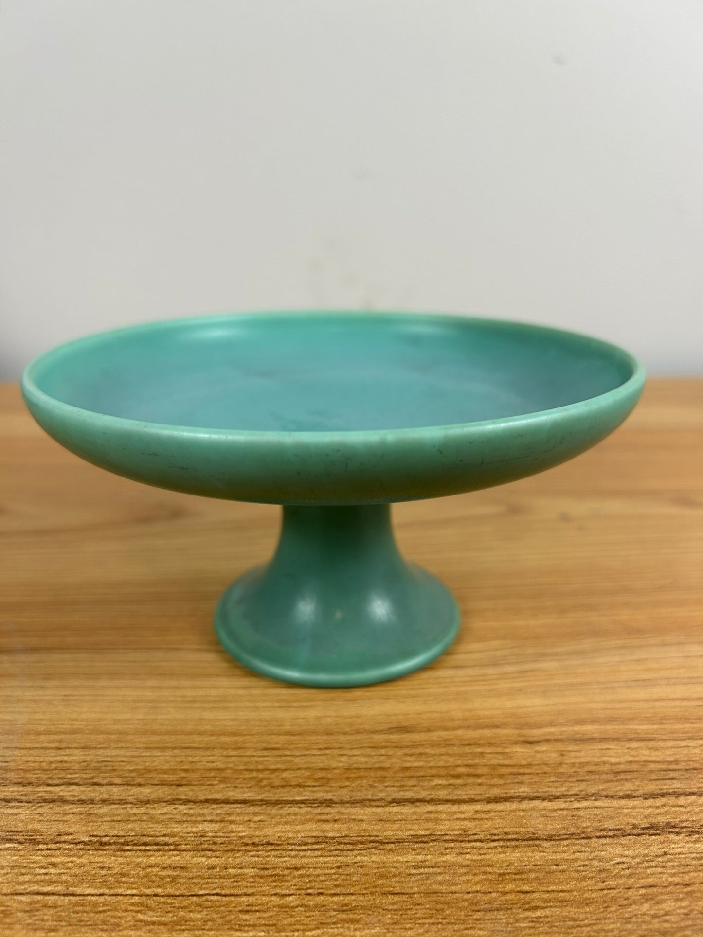 Rookwood Art Pottery 1937 Matte Green Tazza / Compote Pedestal Bowl #2269 D