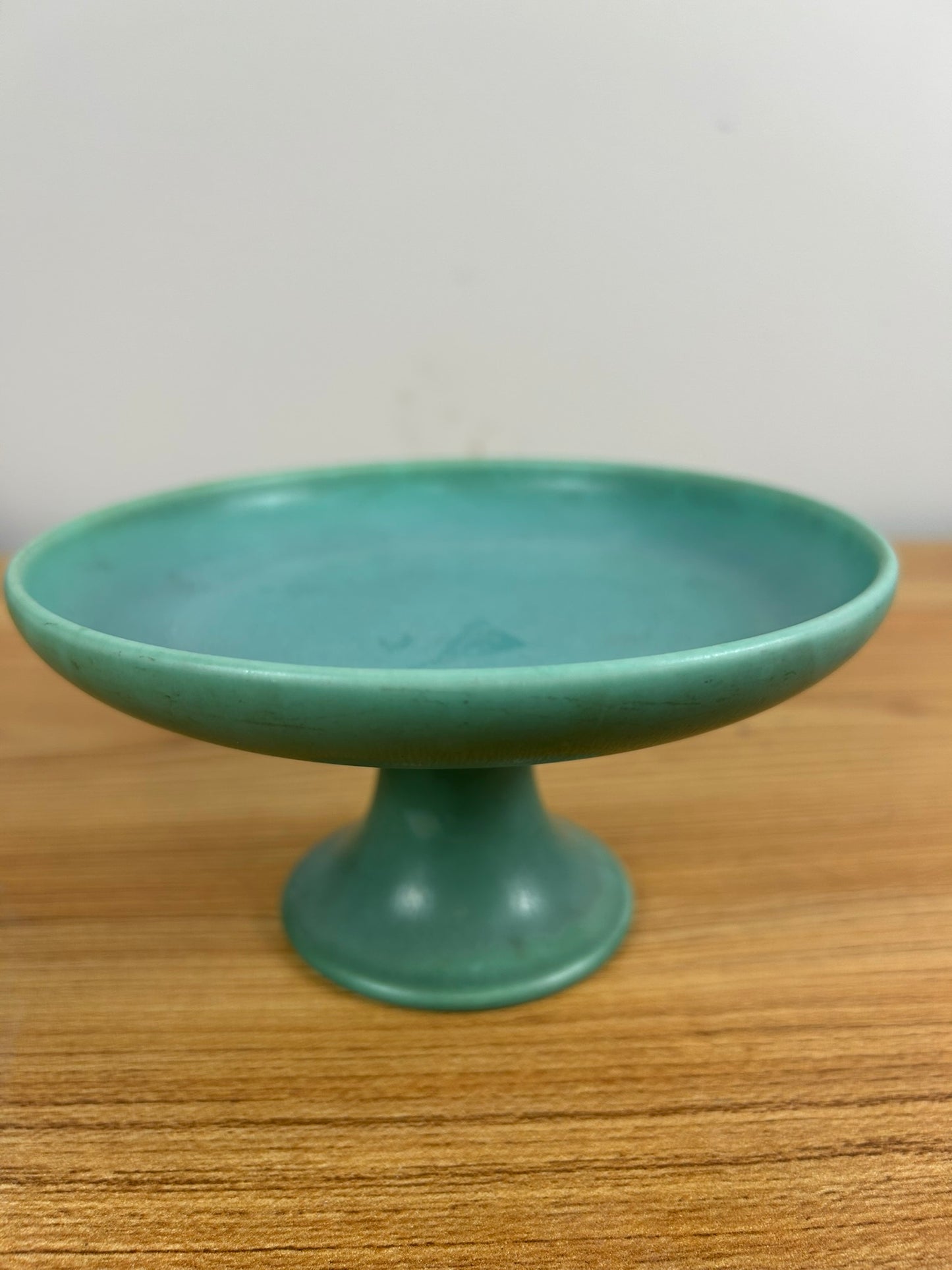 Rookwood Art Pottery 1937 Matte Green Tazza / Compote Pedestal Bowl #2269 D