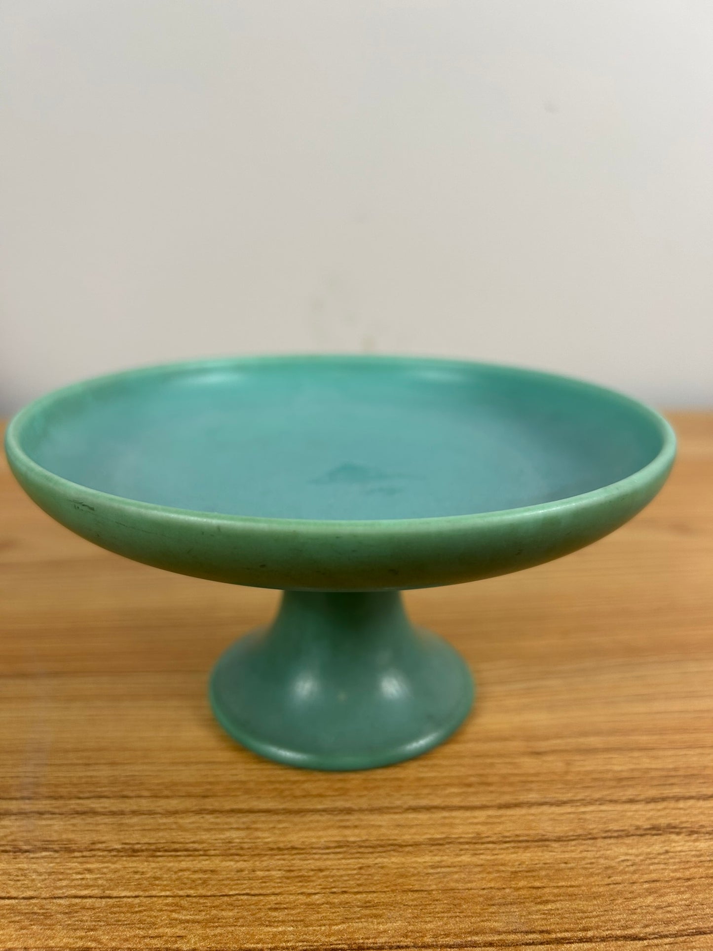 Rookwood Art Pottery 1937 Matte Green Tazza / Compote Pedestal Bowl #2269 D