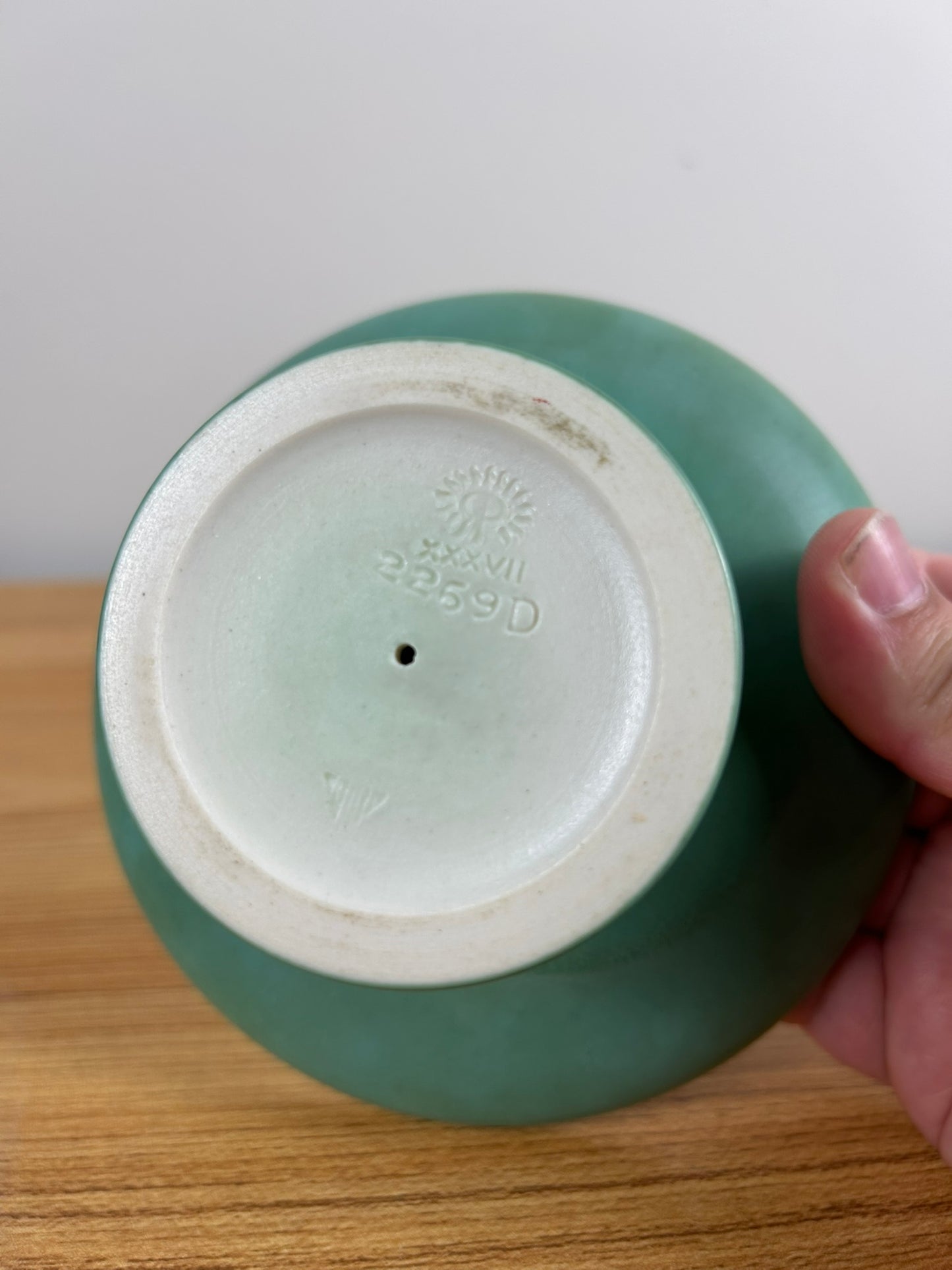 Rookwood Art Pottery 1937 Matte Green Tazza / Compote Pedestal Bowl #2269 D