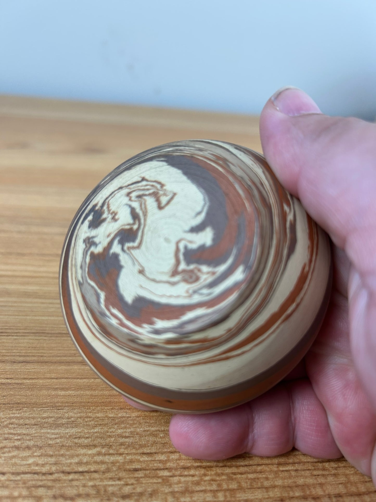 Evans Art Pottery Brown Tan Mission Swirl Small Bowl