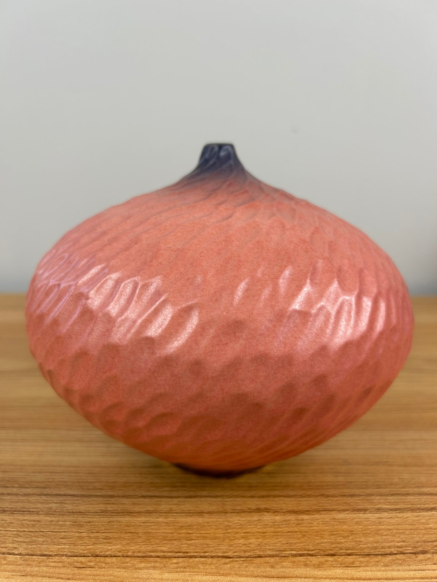 Paul Jeselskis Mid-Century Modern Peach Pink Textured Vase- Rare Find!
