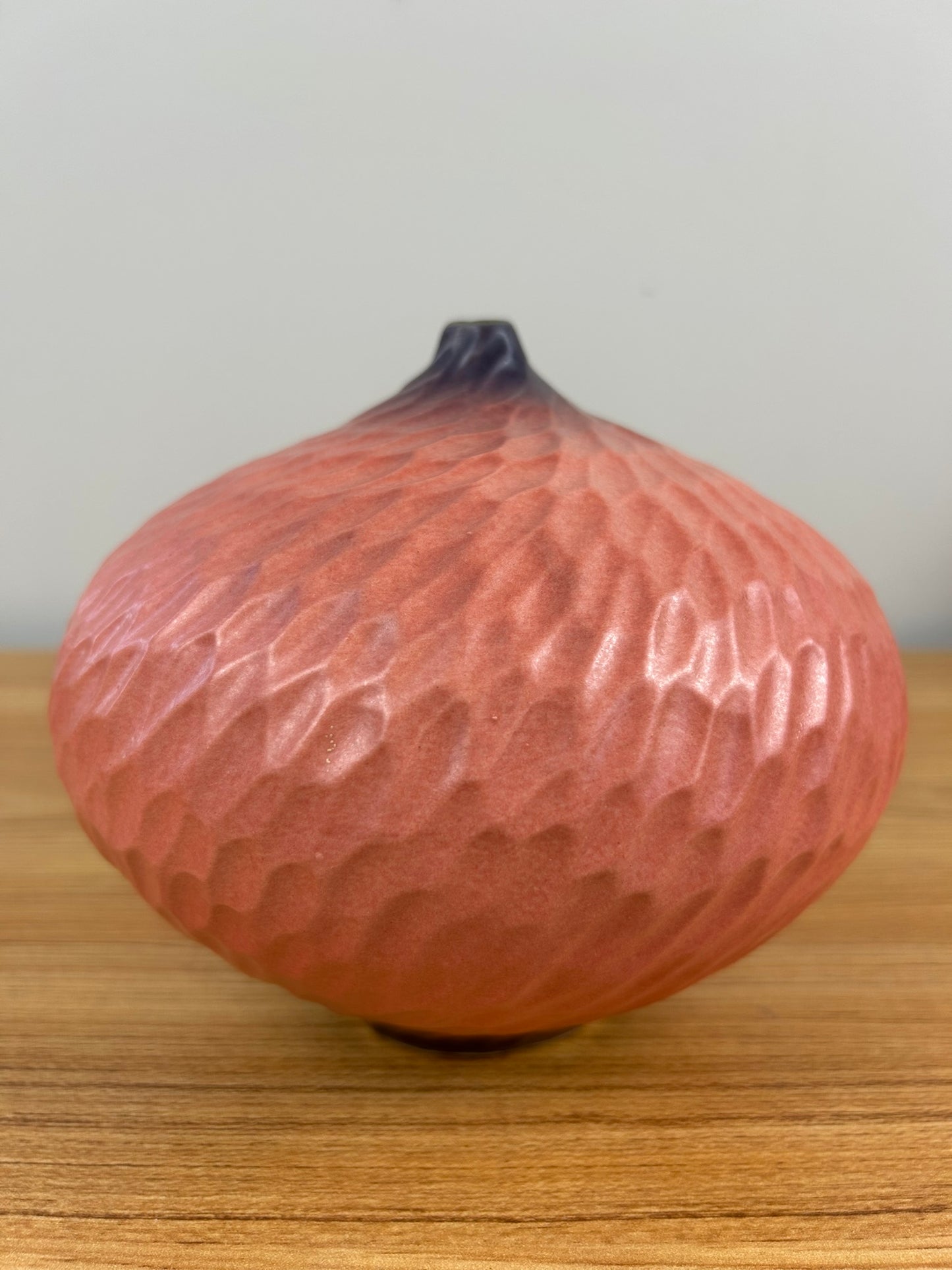 Paul Jeselskis Mid-Century Modern Peach Pink Textured Vase- Rare Find!