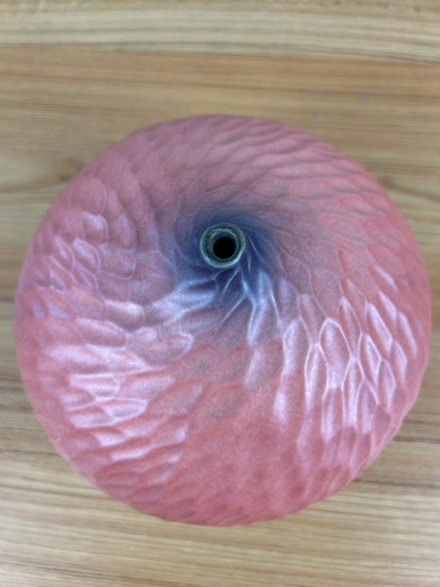 Paul Jeselskis Mid-Century Modern Peach Pink Textured Vase- Rare Find!