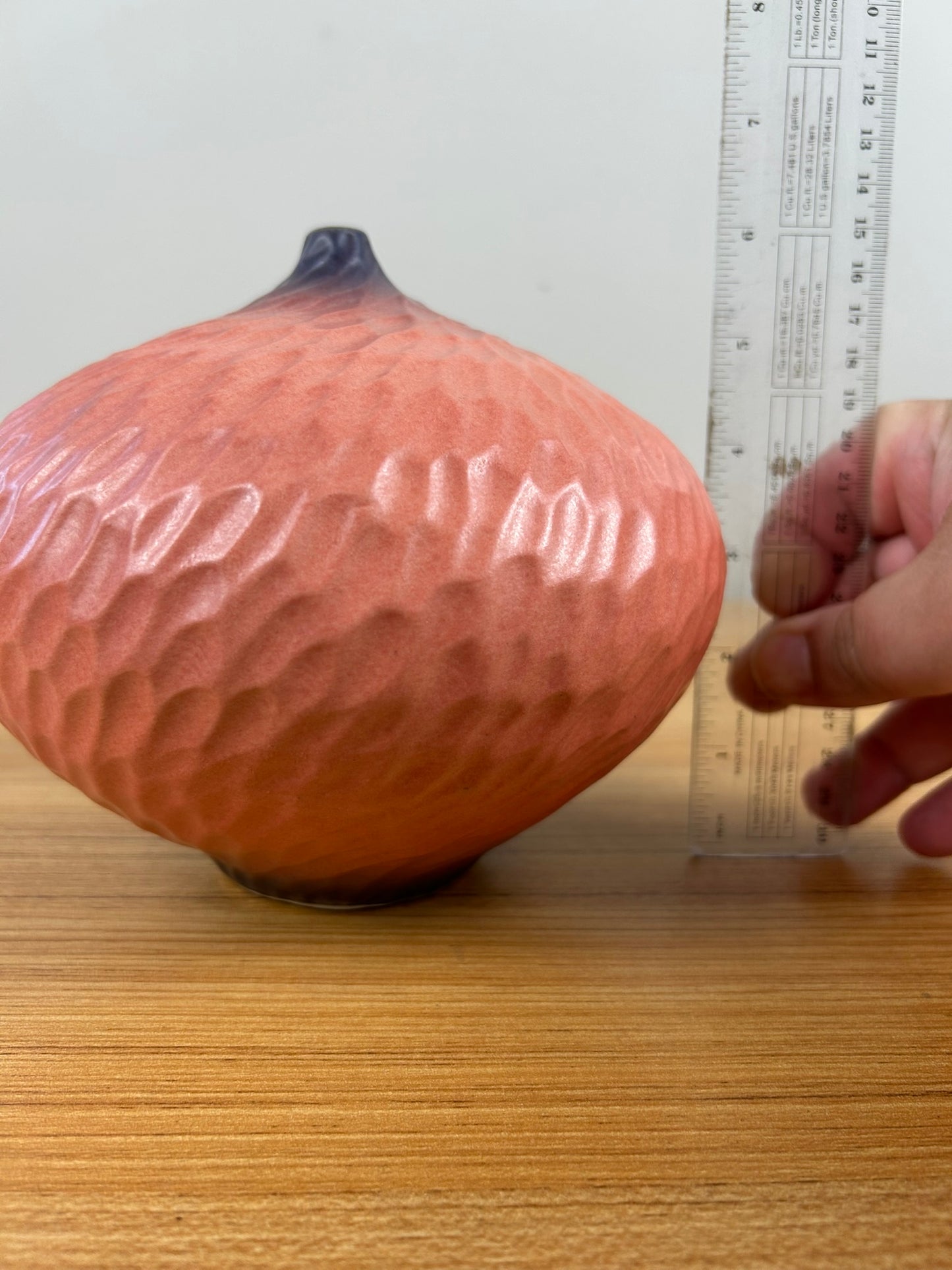 Paul Jeselskis Mid-Century Modern Peach Pink Textured Vase- Rare Find!