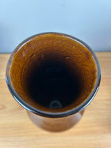 Browns Pottery Arden NC Tall Brown Hand Thrown Pottery Vase 11.5" Tall