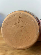 Browns Pottery Arden NC Tall Brown Hand Thrown Pottery Vase 11.5" Tall