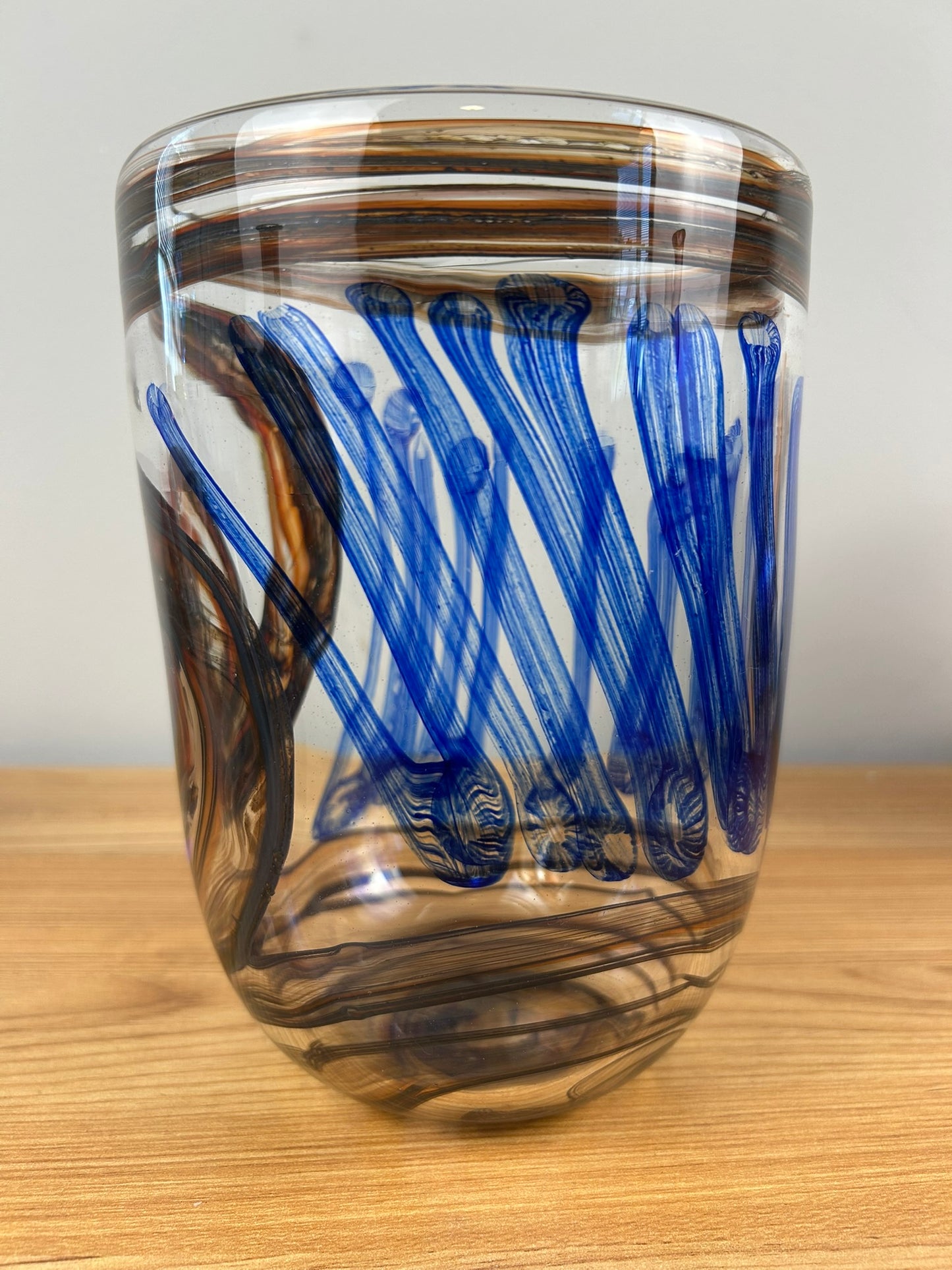 HERB BABCOCK 1976 HAND BLOWN Decorative Vase MCM Mid Century Glass Vase