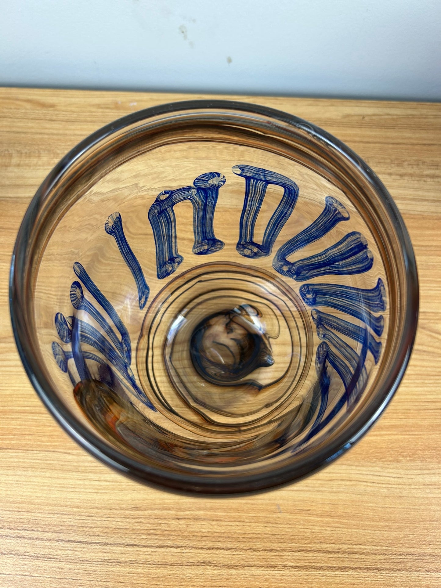 HERB BABCOCK 1976 HAND BLOWN Decorative Vase MCM Mid Century Glass Vase