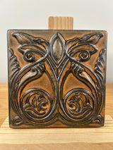 Motawi Tileworks Sullivanesque Rosemont Brown 6X6 Art Nouveau Tile