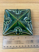 Motawi Tileworks Sullivan 4" X 4" Louis Sullivan Relief Tile Glossy Green Glaze