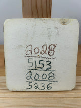 Motawi Tileworks Art Pottery Green With Black Circle Abstract Factory Glaze Test Tile 6X6