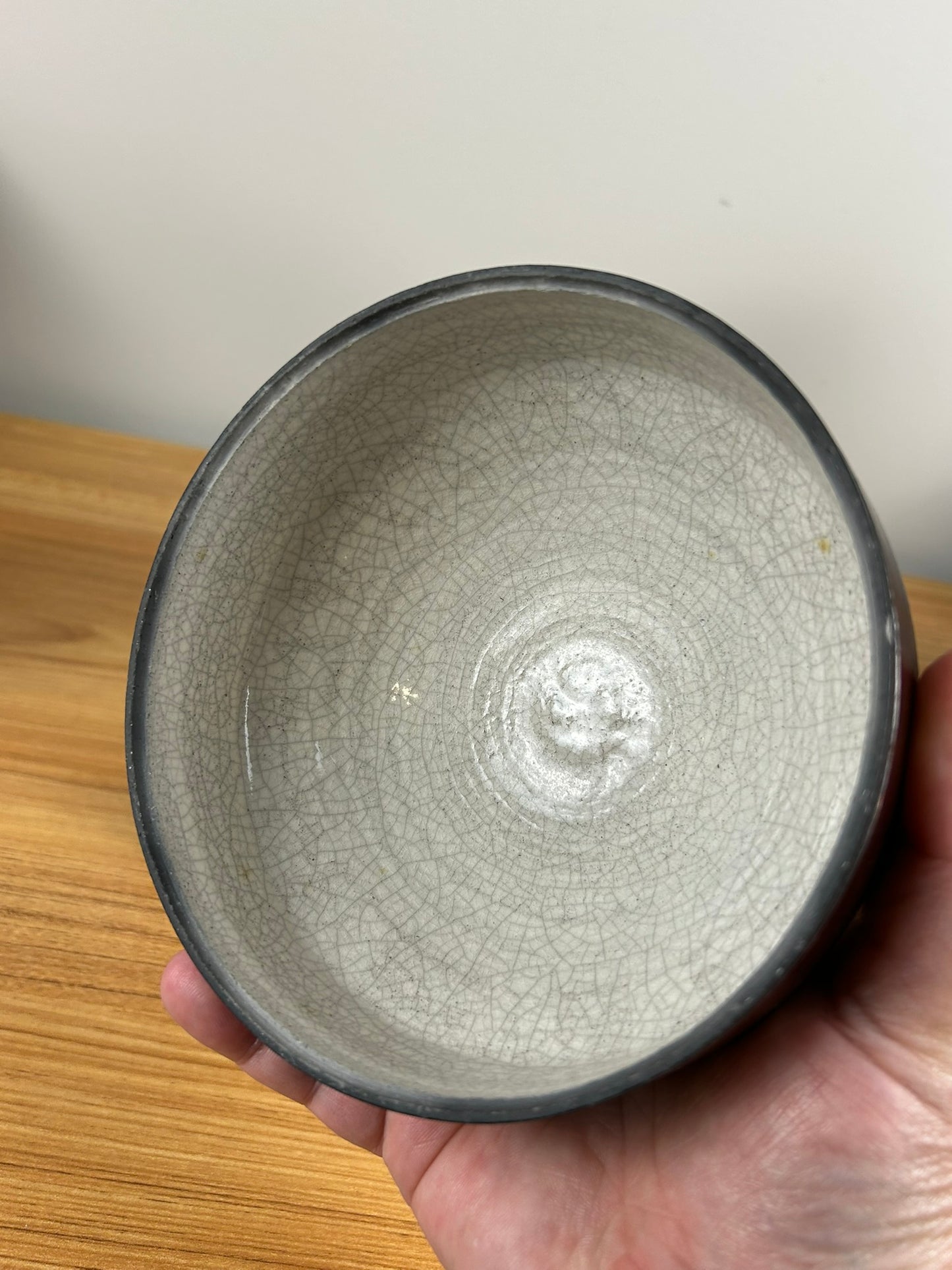 Christine Colombarini Art Pottery Raku Metallic Glazed Domed Lidded Jar