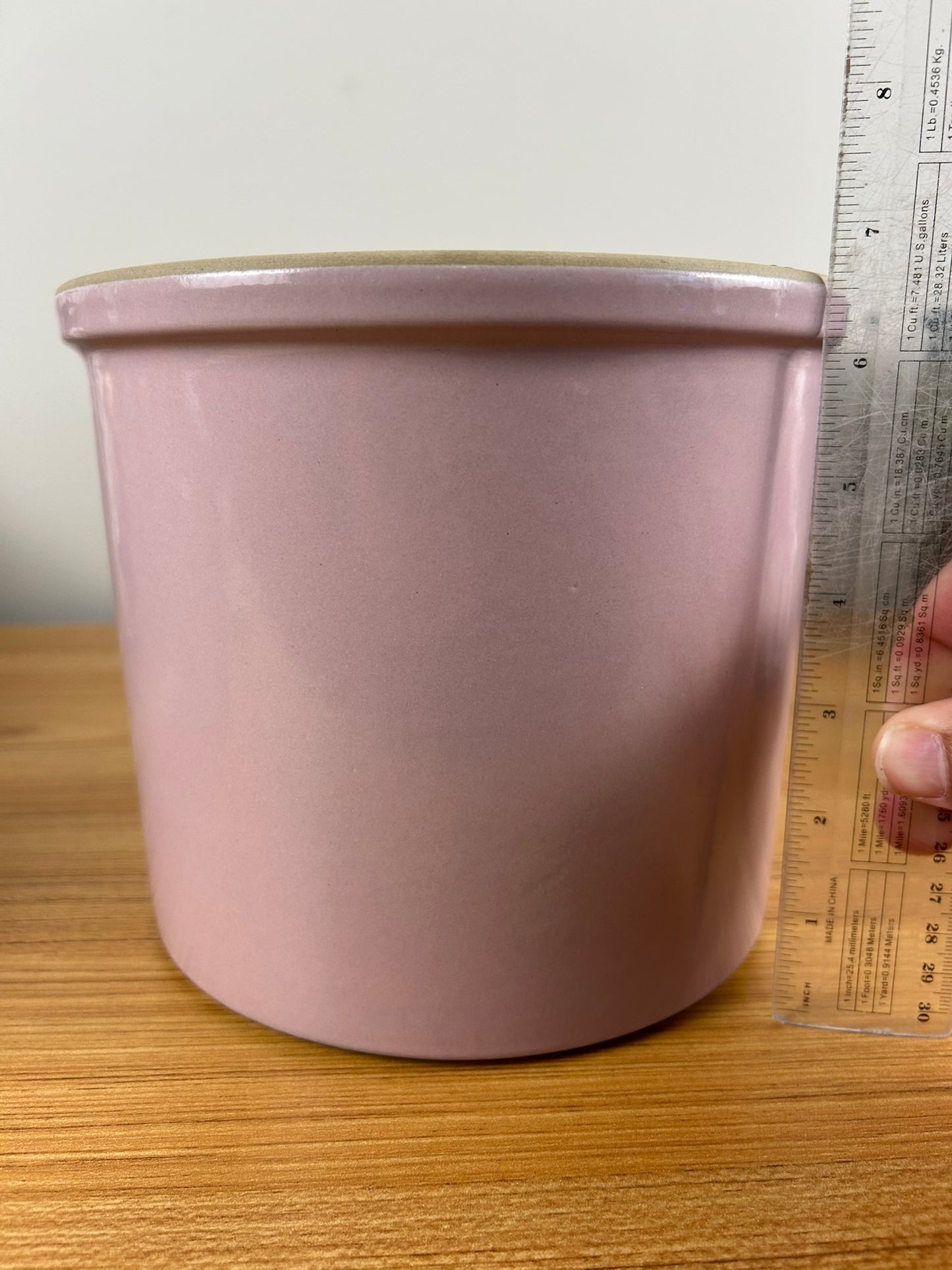 MONMOUTH WESTERN STONEWARE PURPLE LAVANDER CROCK 1 GALLON 5005 USA