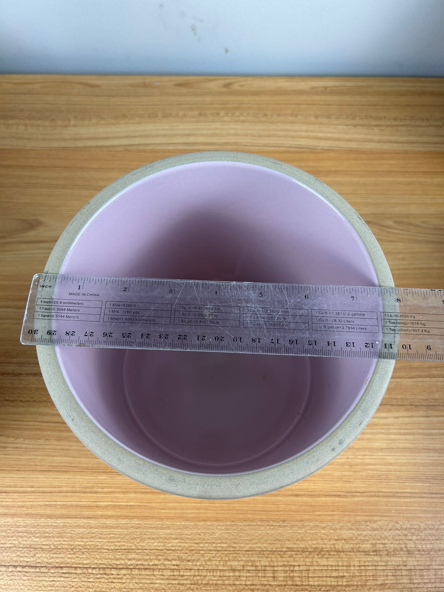 MONMOUTH WESTERN STONEWARE PURPLE LAVANDER CROCK 1 GALLON 5005 USA