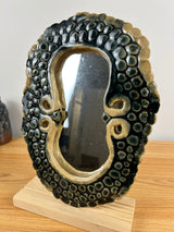 John Glick Plum Tree Pottery Mid Century Modern Hanging Wall Mirror