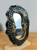 John Glick Plum Tree Pottery Mid Century Modern Hanging Wall Mirror